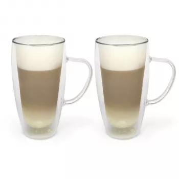 Bredemeijer Duos Dvigubo Sienelės Latte Macchiato Stiklinė 400ml - 2 vnt. rinkinys