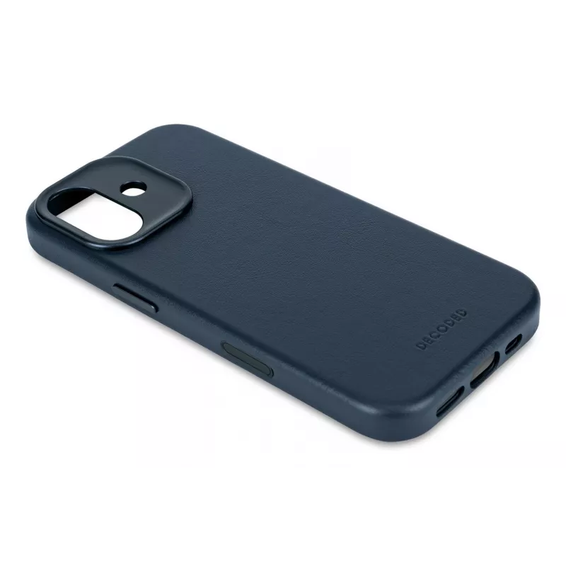 Decoded Leather Backcover, skirta iPhone 17 su MagSafe – Navy Shadow