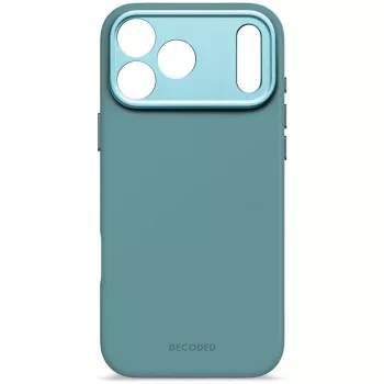 Decoded AntiMicrobial Silicone Back Cover, skirta iPhone 17 Pro Max, suderinama su MagSafe, Retro Blue