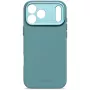 Decoded AntiMicrobial Silicone Back Cover, skirta iPhone 17 Pro Max, suderinama su MagSafe, Retro Blue