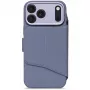 Decoded Textured Silicone Detachable Wallet, skirta iPhone 17 Pro su MagSafe - Forever Blue