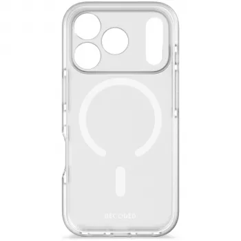Decoded DropTec Transparent Backcover, skirta iPhone 17 Pro, matinė balta, suderinama su MagSafe