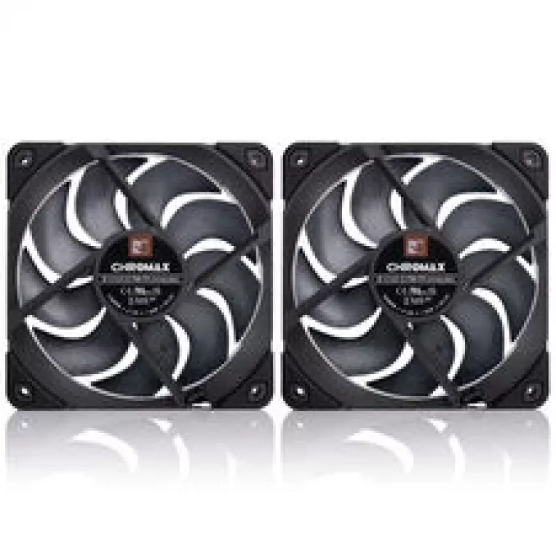 Noctua NF-A12x25 G2 PWM Sx2-PP chromax.black 120 mm korpuso ventiliatorius (2 vnt. pakuotė, juoda)