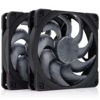 Noctua NF-A12x25 G2 PWM Sx2-PP chromax.black 120 mm korpuso ventiliatorius (2 vnt. pakuotė, juoda)