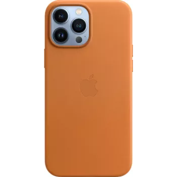 Apple Leather Case su MagSafe, skirtas iPhone 13 Pro Max (6,7 colio) - Golden Brown (MM1L3ZM/A)