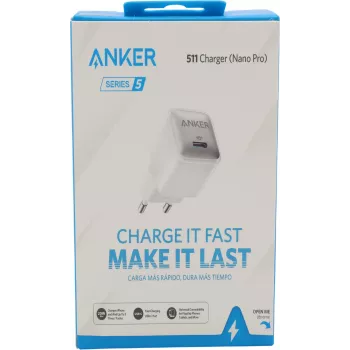 Anker Nano 20W USB-C įkroviklis, PowerIQ 3.0 kompaktiškas USB-C maitinimo šaltinis baltas