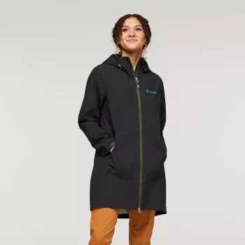 Cotopaxi Cielo Rain Trench Moteriškas lietpaltis - Visiškai juodas, S dydis