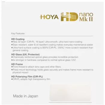 Hoya HD nano MkII CIR-PL 52mm apskritas poliarizacinis filtras