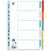 Oxford Folder Dividers DIN A4 Full Format Blank Assorted 5-Part