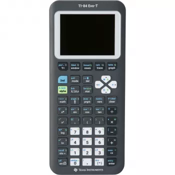 Texas Instruments TI-84 EVO-T Graphing Calculator, Blue, Color LCD, Rechargeable Battery