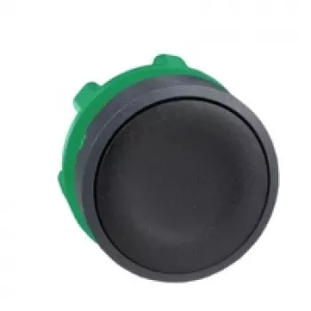 Schneider Electric ZB5AA2 Flush Pushbutton Head, Black, 22mm, Harmony XB5