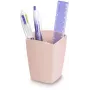 CEP Office Solution Mineral rašiklių laikiklis 2 skyriai, pudriškai rožinis, stačiakampis, polistirolas, 74 x 74 x 95 mm