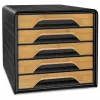 CEP Office Solution Smoove Silva Drawer Box 5 Drawers Black/Bamboo
