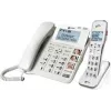 Geemarc DECT595 COMBI Laidinis Senjorų Telefonas su Atsakikliu, Laisvų Rankų, Optiniu Skambučio Signalu, Suderinamas su Klausos Aparatais, Įskaitant Avarinį Siųstuvą (DECT595_COMBI_WH_VDE)