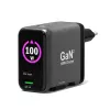 PORT Designs Wall Charger Type C PD 100W GaN OLED PD 3.0 Retractable Type C Cable - EU