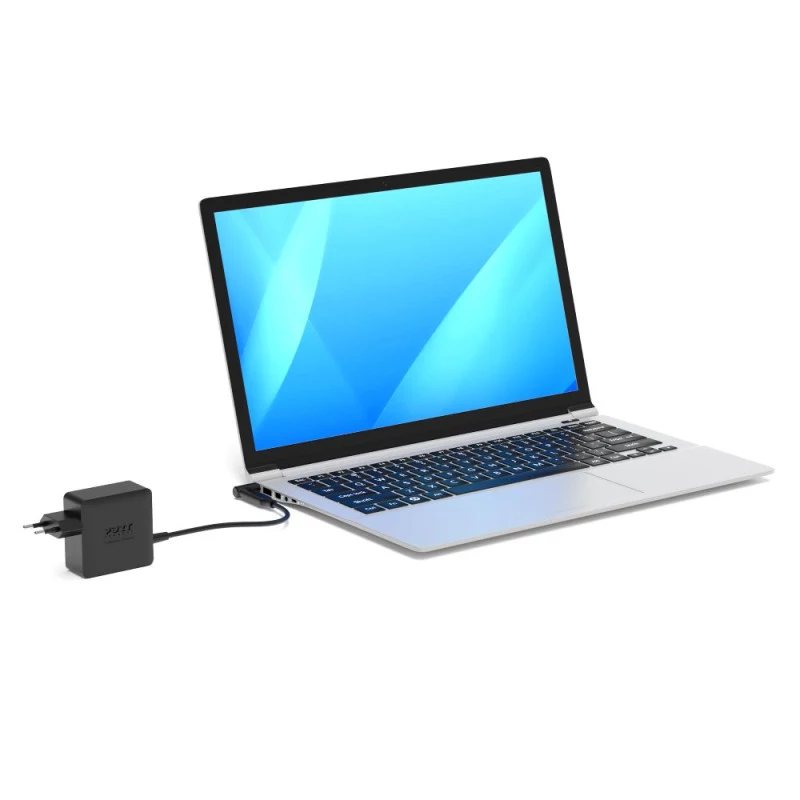 PORT Designs GaN 65W USB-C maitinimo šaltinis - universalus sieninis įkroviklis - EU kištukas - juoda