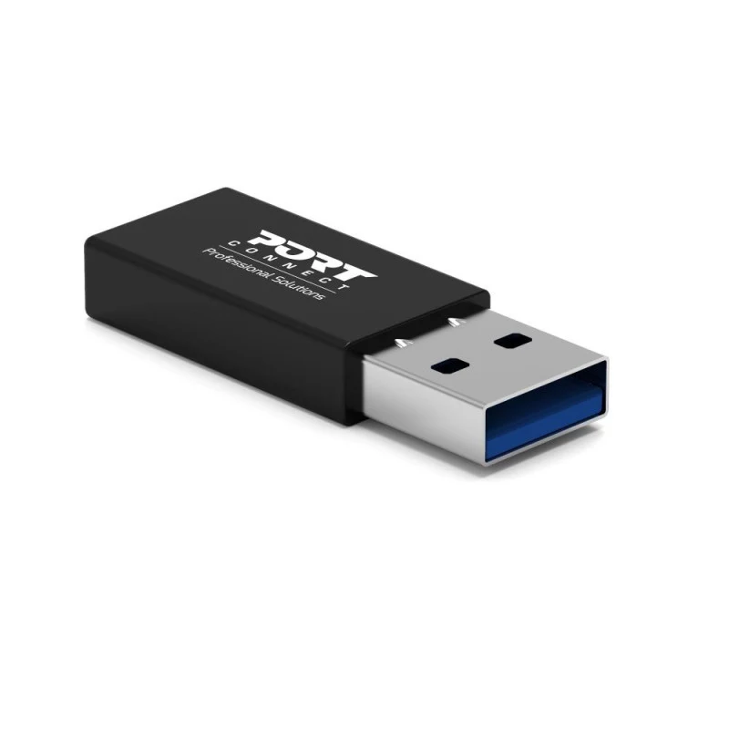 PORT Designs USB-A į USB-C keitiklis - USB 2.0 adapteris - juodas