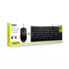 PORT Designs 900900 pilno dydžio laidinis USB klaviatūros ir pelės rinkinys, AZERTY išdėstymas, juoda