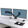 PORT Designs PORT Connect reguliuojamas dviejų monitorių laikiklis - 2 ekranams iki 32 inch - stalviršio spaustuvas / pravedimo montavimas - juoda