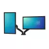 PORT Designs PORT Connect reguliuojamas dviejų monitorių laikiklis - 2 ekranams iki 32 inch - stalviršio spaustuvas / pravedimo montavimas - juoda