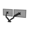 PORT Designs PORT Connect reguliuojamas dviejų monitorių laikiklis - 2 ekranams iki 32 inch - stalviršio spaustuvas / pravedimo montavimas - juoda