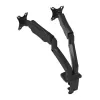 PORT Designs PORT Connect reguliuojamas dviejų monitorių laikiklis - 2 ekranams iki 32 inch - stalviršio spaustuvas / pravedimo montavimas - juoda
