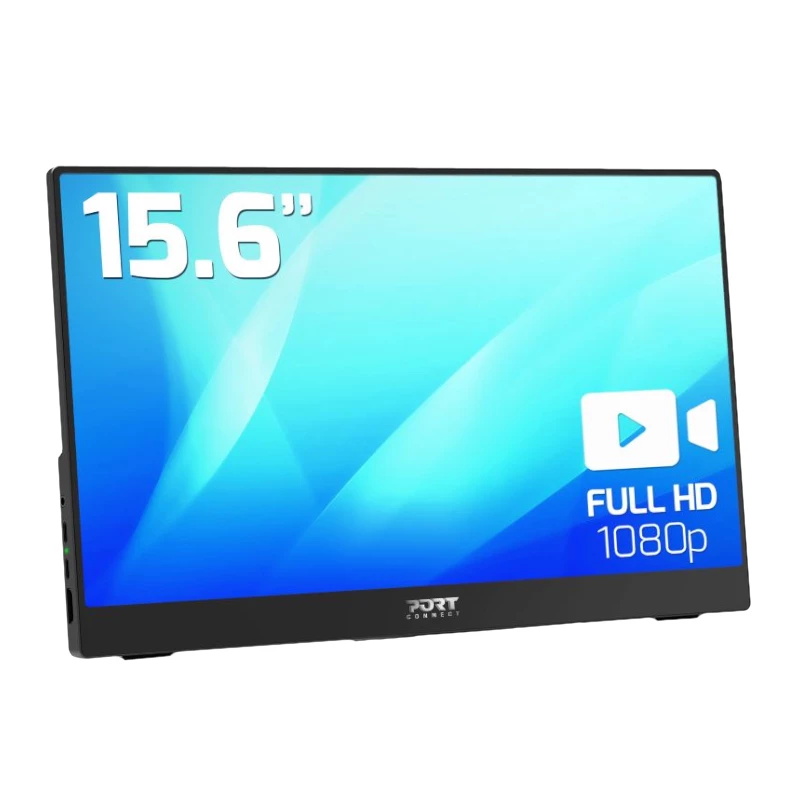 PORT Designs PORT Connect 15.6 inch nešiojamas IPS monitorius - Full HD 1920x1080 - USB-C ir Mini HDMI
