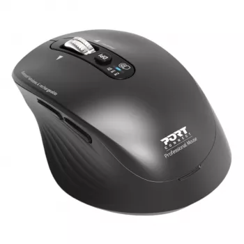 PORT Designs PORT Connect Professional BUSINESS Įkraunama belaidė pelė - Optinė - 6 mygtukai - 2,4 GHz, Bluetooth - USB imtuvas - Juoda