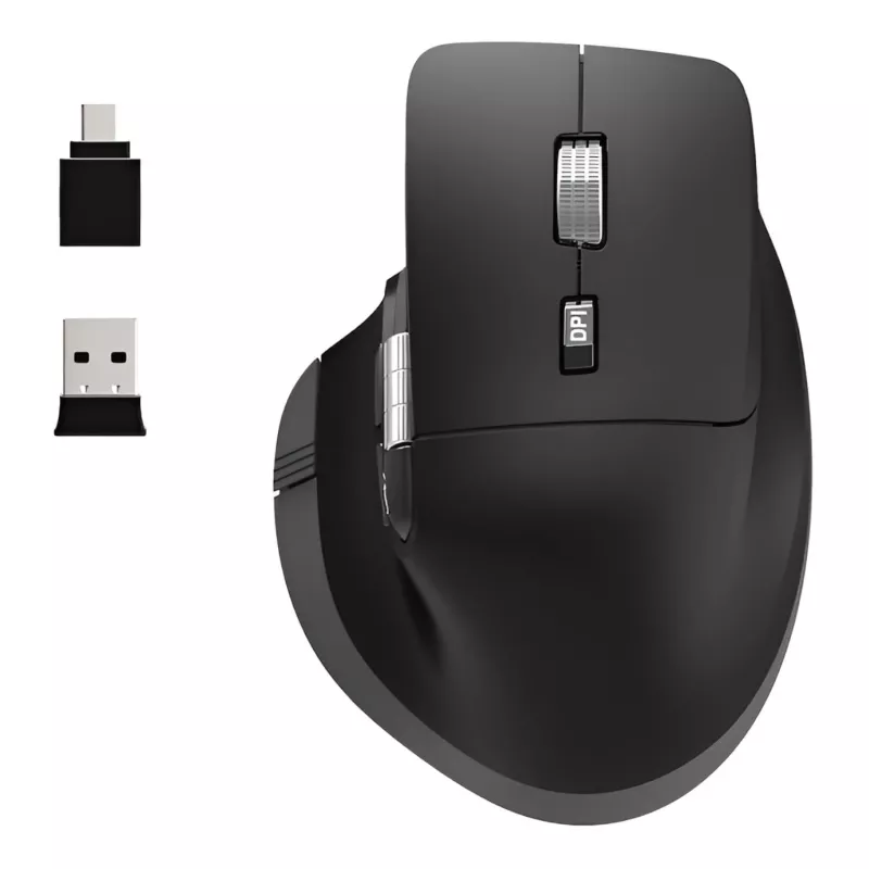 PORT Designs PORT Connect Professional ULTIMATE Wireless Rechargeable Mouse - Optical - 6 Buttons - 2.4 GHz, Bluetooth - USB Receiver