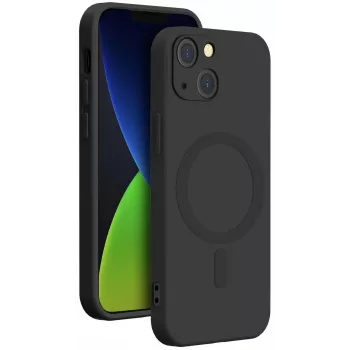 Bigben Interactive Soft Case su MagSafe apsauginiu dėklu, skirtas Apple iPhone 14 Plus, juodas