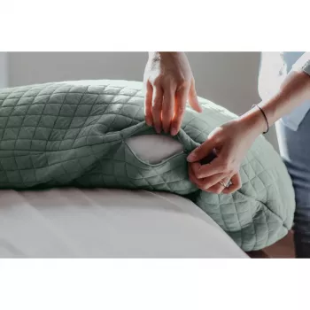 Beaba Big Flopsy nėštumo ir maitinimo pagalvė Fleur de Coton šalavijo žalios spalvos