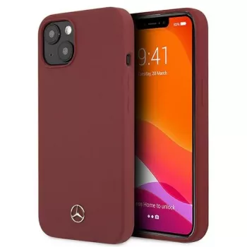 Mercedes-Benz Silicone Line Hard Case, skirta iPhone 13/14/15 6,1 inch raudona