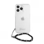 Guess GUHCP13LKPSBK Black Pearl kietas dėklas, skirtas Apple iPhone 13 Pro / 13 6,1 inch permatomas