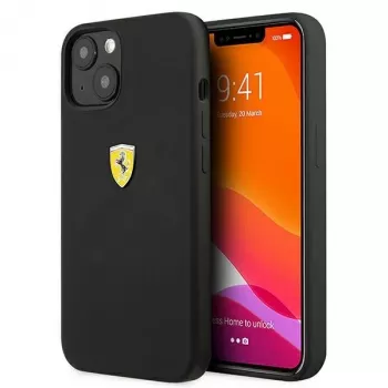 Ferrari FESSIHCP13SBK iPhone 13 mini 5,4 inch juodas kietas silikoninis galinis dangtelis