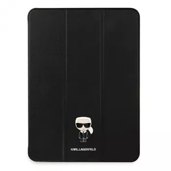 Karl Lagerfeld KLFC12OKMK Book Cover, skirtas iPad Pro 12,9 inch (2021/2022) - Juoda Saffiano Karl Iconic