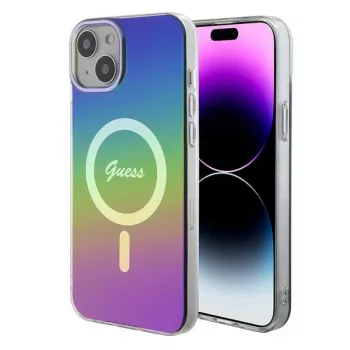 Guess IML Iridescent MagSafe Back Cover, skirta Apple iPhone 15 Plus, įvairiaspalvis