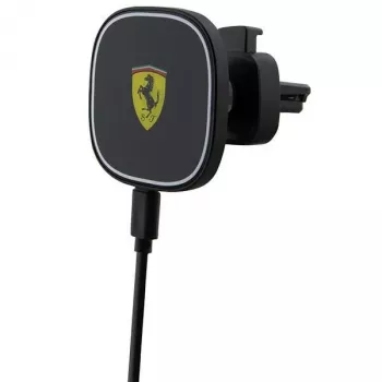 Ferrari 15W belaidis indukcinis automobilinis įkroviklio laikiklis FECHMGLK oro ventiliacijai, juodas, MagSafe