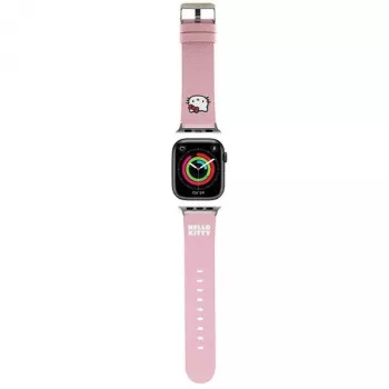 Hello Kitty HKAWMPGKHP Silikoninis dirželis, skirtas Apple Watch 38/40/41 mm, rožinis