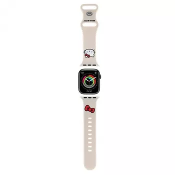 Hello Kitty HKAWMSCHBLE Silikoninis dirželis Apple Watch 38/40/41 mm - smėlio spalvos
