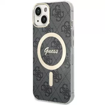 Guess GUHMP15MH4STK Hardcase, skirta iPhone 15 Plus/14 Plus 6,7 inch juoda MagSafe 4G