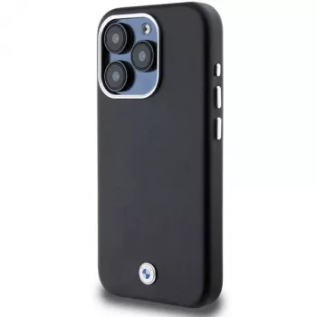BMW Signature Wrapped Metal MagSafe Case, skirtas Apple iPhone 15 Pro 6,1 inch juodas