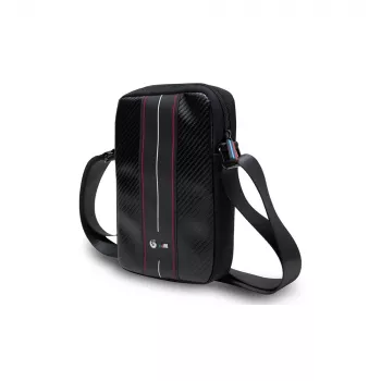 BMW M Collection Carbon Red Stripes Tablet Case, skirtas 10 colių planšetiniams kompiuteriams, juoda