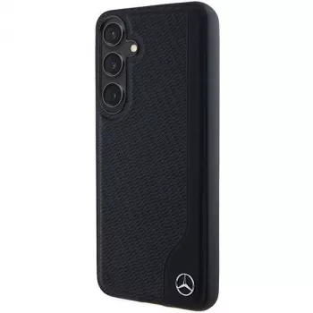 Mercedes-Benz MEHMS24S23RBGVK S24 S921 Black Hardcase Leather Debossed Line MagSafe, skirta Samsung Galaxy S24
