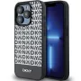DKNY DKHMP15XPSOSPK Hardcase Leather Printed Pattern Metal Logo MagSafe, skirta iPhone 15 Pro Max 6.7, juoda