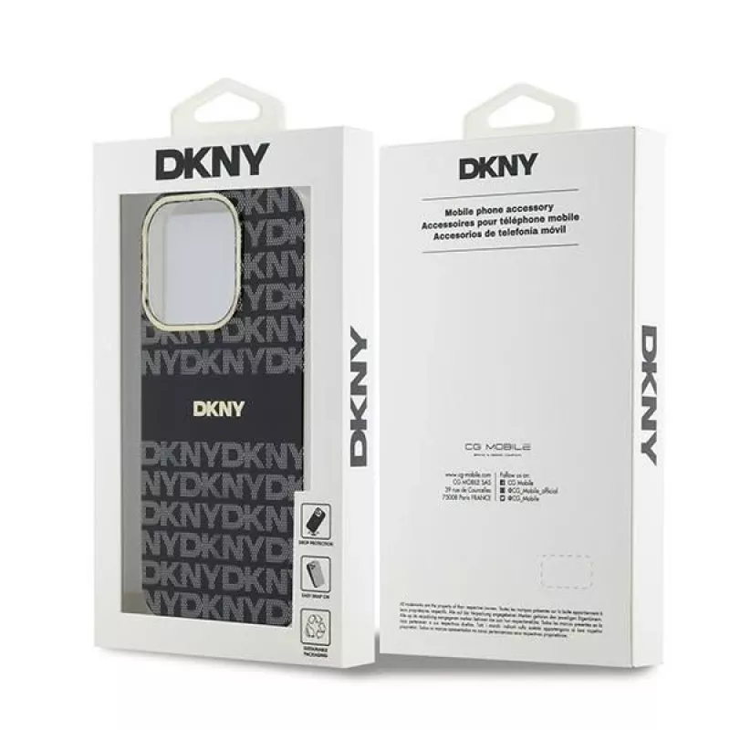 DKNY DKHMP14XHRHSEK Hardcase IML Mono & Stripe MagSafe, skirta iPhone 14 Pro Max 6.7, juoda