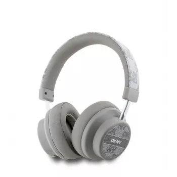 DKNY Checkered Pattern Wireless Bluetooth Over-Ear Headphones V5.3 Beige