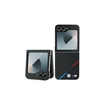 BMW Hardcase, skirtas Samsung Galaxy Z Flip6 / Z Flip7 FE - Carbon Tricolor Black