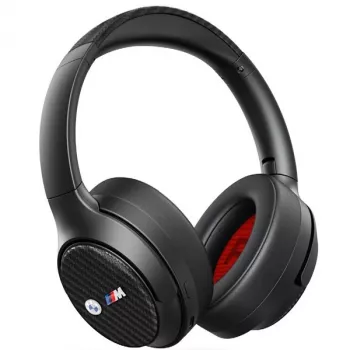 BMW Over-Ear Bluetooth ausinės su ANC, juodos, su metaliniais logotipais