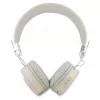 Guess Grained Classic Round Shape Wireless Bluetooth Over-Ear Headphones su ENC, Smėlio spalvos