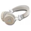 Guess Grained Classic Round Shape Wireless Bluetooth Over-Ear Headphones su ENC, Smėlio spalvos
